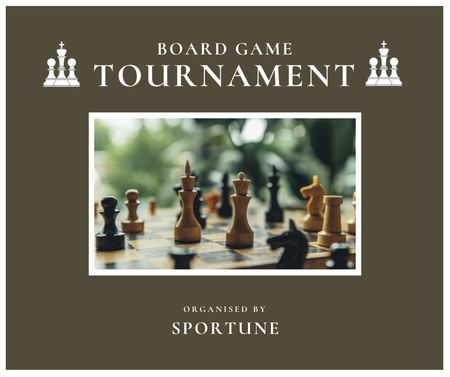 Board Game Tournament Announcement Facebook Tasarım Şablonu