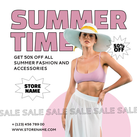 Summertime Fashion Collection Instagram Design Template
