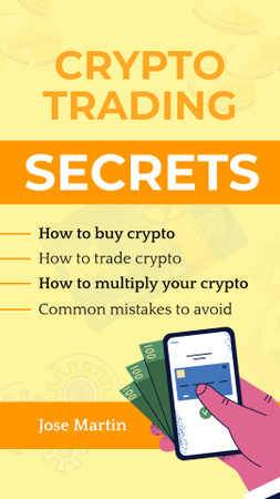 Crypto Trading Secrets Instagram Story Design Template