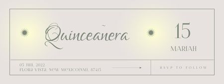 Quinceañera Celebration Invitation Ticket – шаблон для дизайну