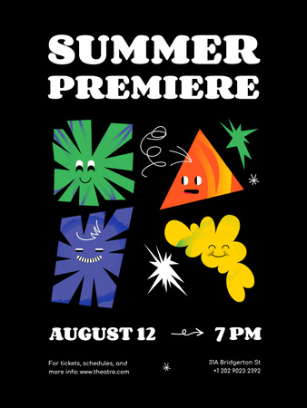 Summer Show Event Announcement in Black Poster US Design Template