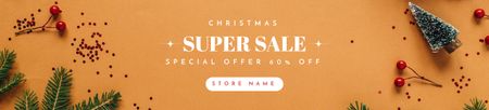 Christmas Super Sale Announcement Ebay Store Billboard Design Template