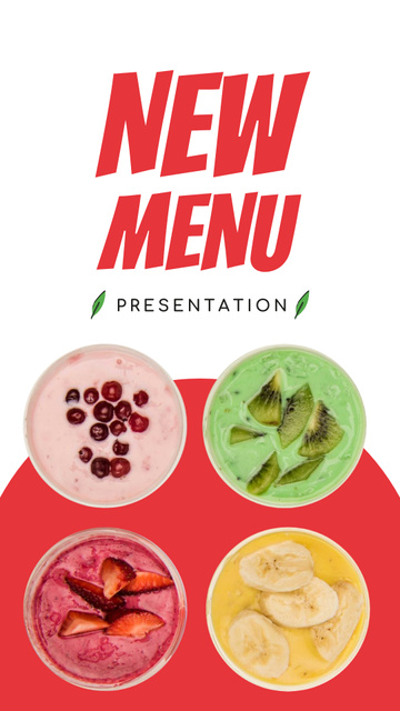 Cafe Offer Jars with Fresh Smoothies Instagram Story Design Template