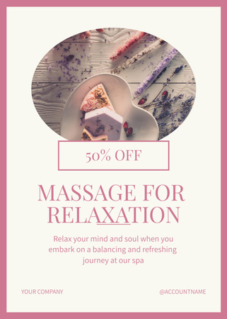 Discount Offer for Relaxing Massage Flayer Design Template