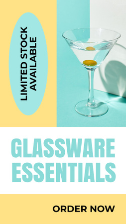 Template di design Bicchieri in vetro a stock limitato Instagram Story