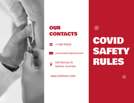 List of Safety Rules During Corona Pandemic Brochure 8.5x11in Design Template