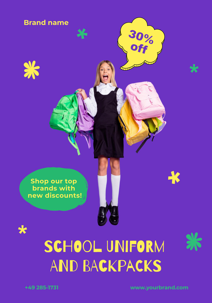Sensational Back to School Deal Poster 28x40in – шаблон для дизайну