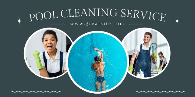 Pool Sanitization Services Twitter Tasarım Şablonu