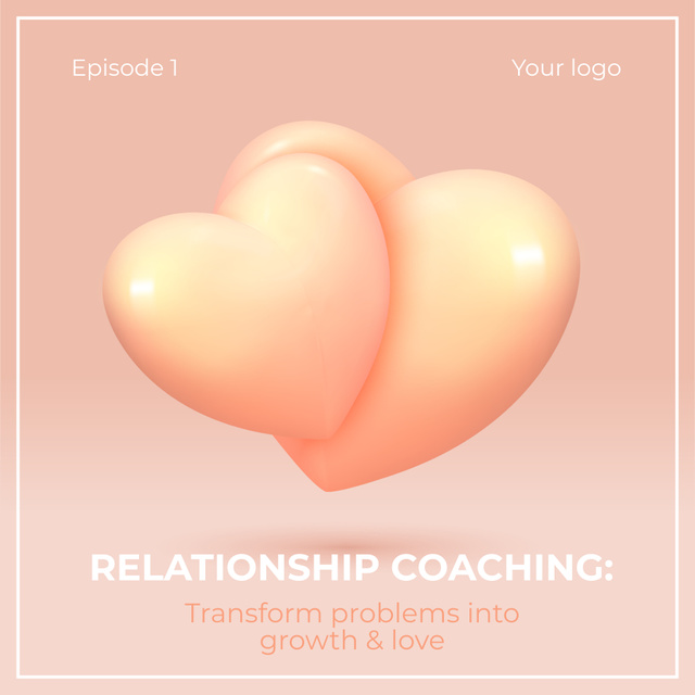 Modèle de visuel Relationship Coaching Offer - Podcast Cover