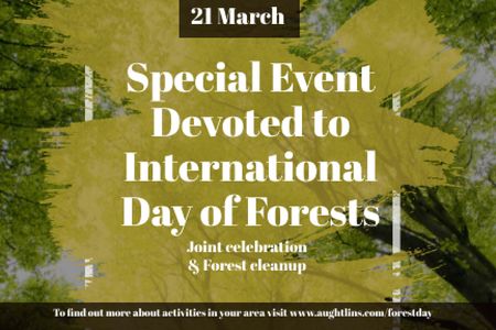 Plantilla de diseño de Special Event devoted to International Day of Forests Gift Certificate 