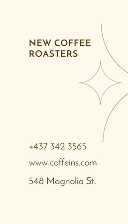 Italian Roasted Coffee Offer Business Card US Vertical Design Template