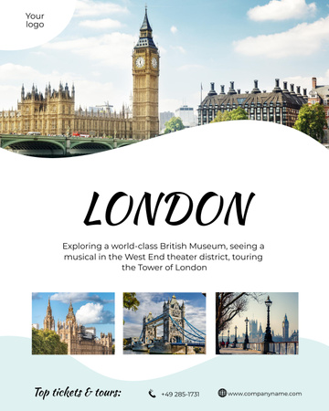 Exciting Travel Tour Offer With Sightseeing Poster 16x20in Design Template