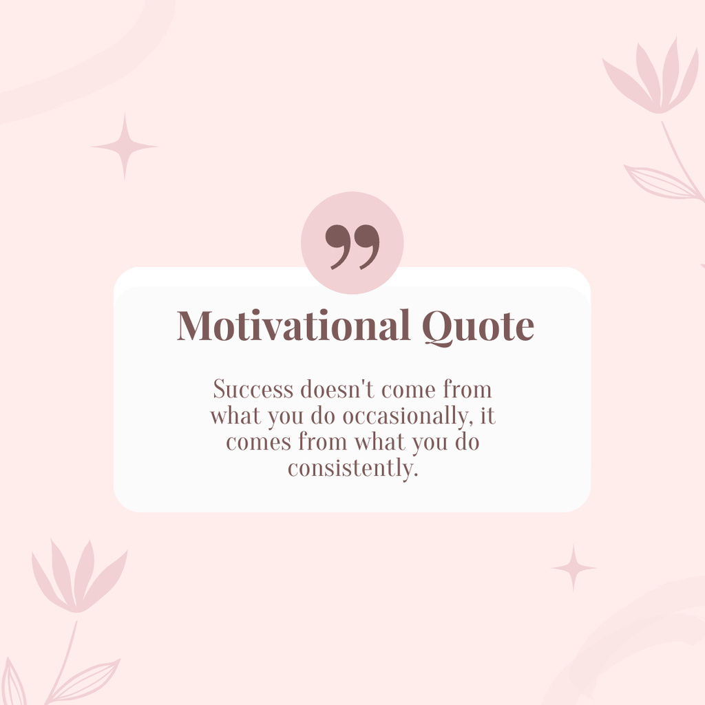 Ontwerpsjabloon van Instagram van Motivational Quote about Success