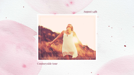 Woman dancing in sunlight FB event cover Design Template