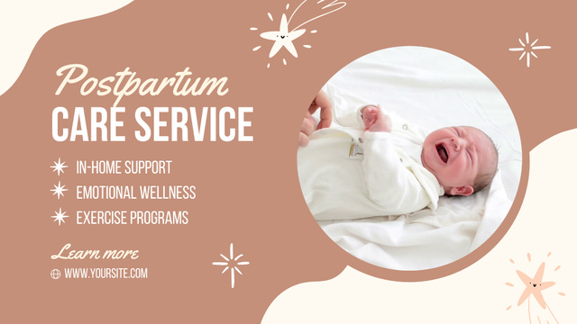 Plantilla de diseño de Qualified Postpartum Care Service With Several Options Full HD video 
