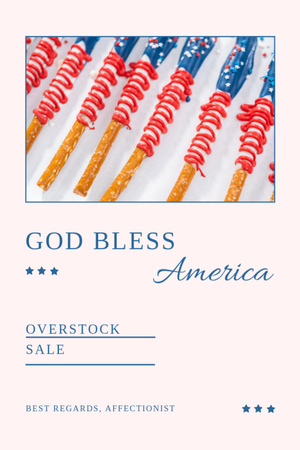Modèle de visuel USA Independence Day Sale Announcement - Postcard 4x6in Vertical