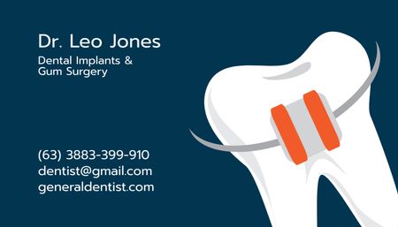 Offer of Dental Implant Services Business Card US Design Template