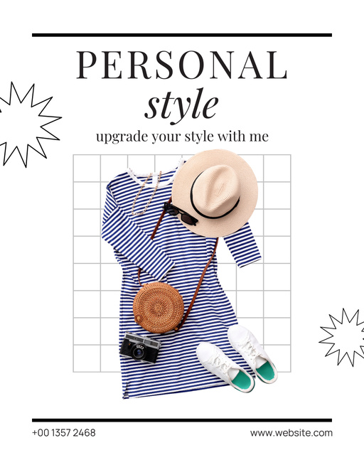 Personal Style for Summer Vacation Instagram Post Vertical tervezősablon