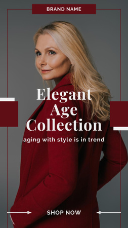 Elegant Fashion Collection For Mature Offer Instagram Story Design Template