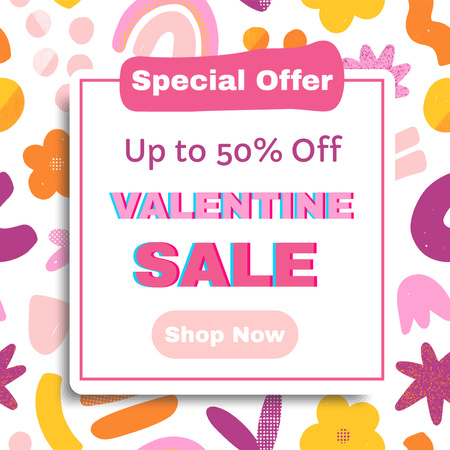 Ontwerpsjabloon van Instagram van Valentine's Day Discount Offer