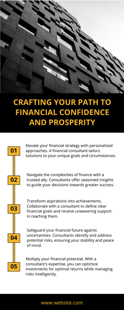 Business Consulting Offer for Financial Confidence Infographic – шаблон для дизайна