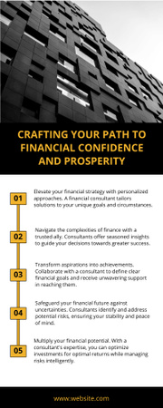 Üzleti tanácsadási ajánlat a pénzügyi bizalomért Infographic tervezősablon