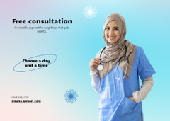 Female Muslim Physician Offers Free Nutritionist Consultation
