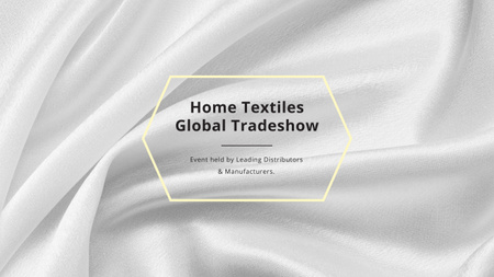 Ontwerpsjabloon van Youtube van Home Textiles Evenementen Aankondiging met witte zijde