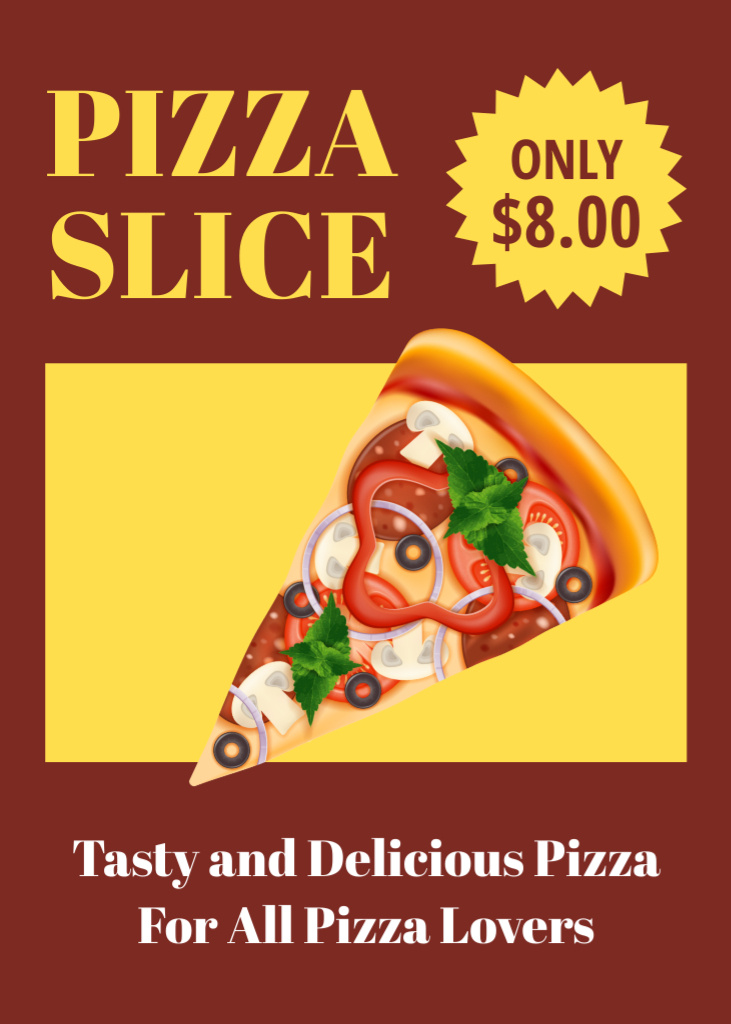Ontwerpsjabloon van Flayer van Appetizing Pizza Price Offer