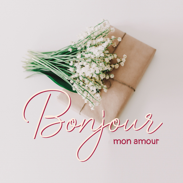 Valentine's Day Greeting with Tender Bouquet and Gift Instagram Tasarım Şablonu