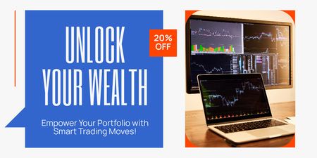 Discount on Portfolio for Stock Trading Twitter Design Template