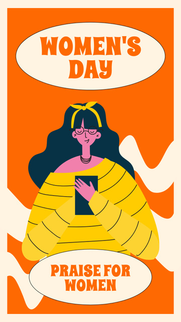 International Women's Day Greeting with Phrase Instagram Story – шаблон для дизайна