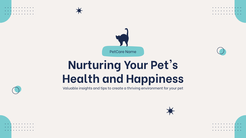How to Nurture Healthy Pets Presentation Wide Šablona návrhu