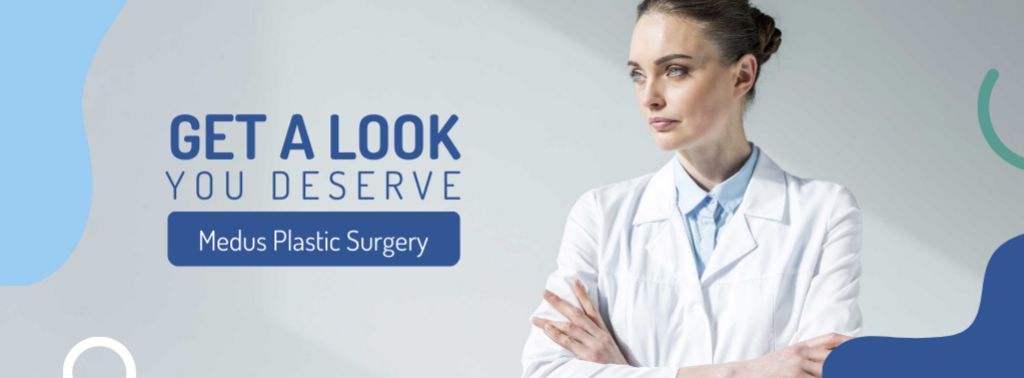 Plastic Surgery Clinic Doctor Facebook coverデザインテンプレート