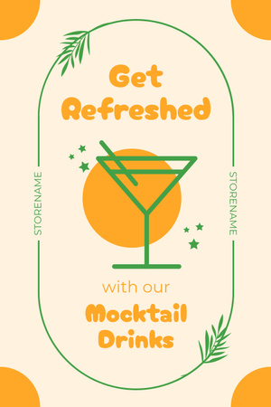 Summer Mocktails and Drinks Pinterest Design Template