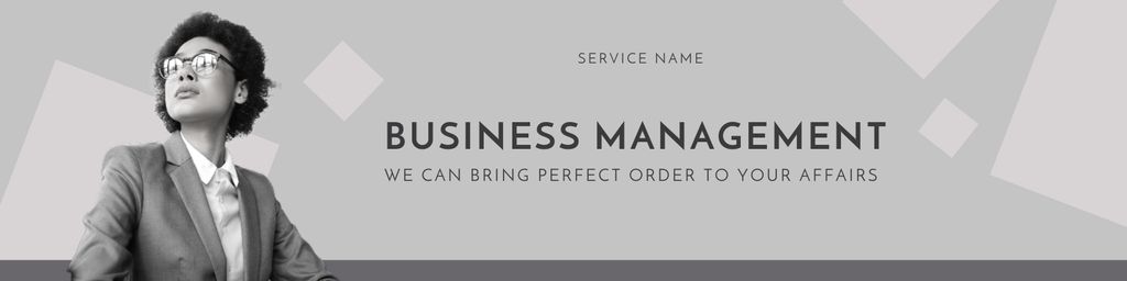 Perfect Business Management Services Promotion LinkedIn Cover Tasarım Şablonu