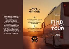 Best Bus Travel Tours Ad on Brown
