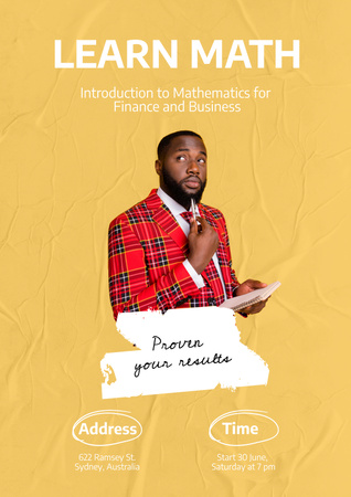 Platilla de diseño Math Courses Ad Poster