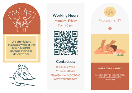 Massage Center Services Offer Brochure – шаблон для дизайну
