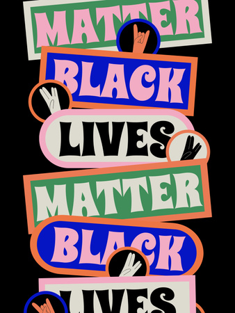 Protest against Racism Poster 36x48in – шаблон для дизайну