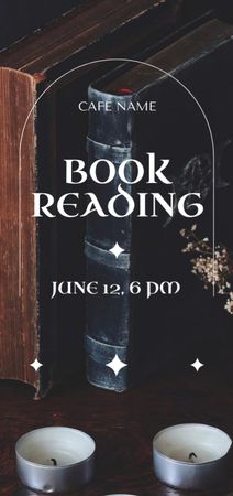 Books Reading Event Announcement Flyer DIN Large Design Template
