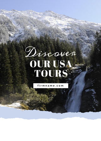 Designvorlage Travel Tour in USA für Postcard 5x7in Vertical