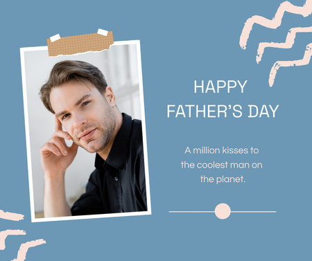 Template di design Father's Day Greeting Facebook
