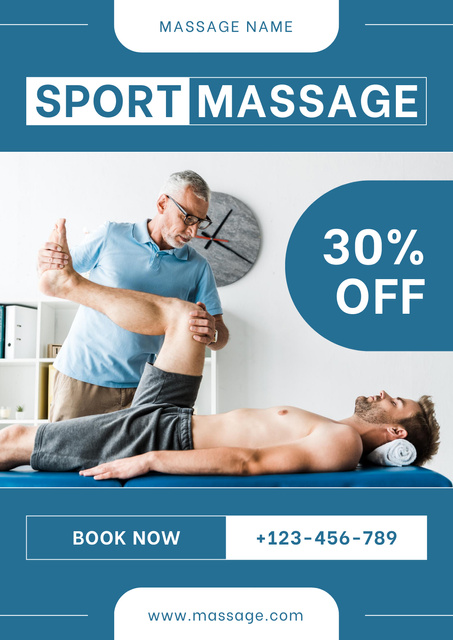 Sport Massage Centre Offer Poster Design Template