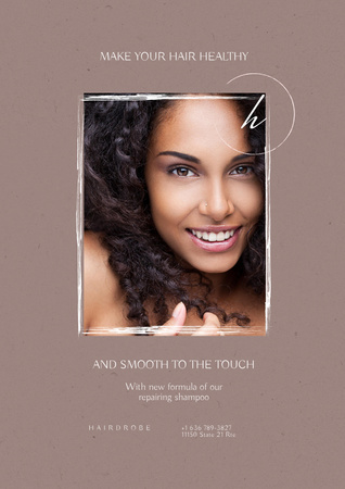 Beauty and Skincare Products Ad on Brown Poster Modelo de Design