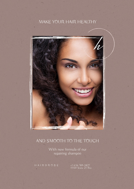 Template di design Beauty and Skincare Products Ad on Brown Poster