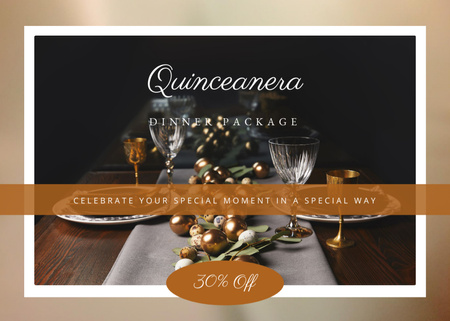 Special Offer for Celebration Quinceañera with Beautiful Decor Postcard 5x7in tervezősablon