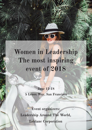 Women in Leadership event Poster Šablona návrhu