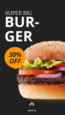 Designvorlage discount-angebot für fast food für Instagram Story
