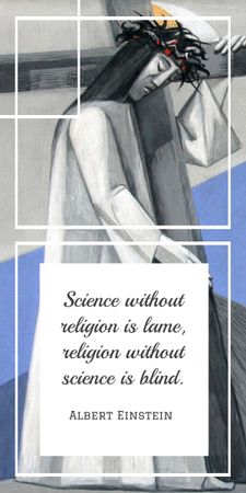 Religious Quote with Christian Cross Graphic Modelo de Design